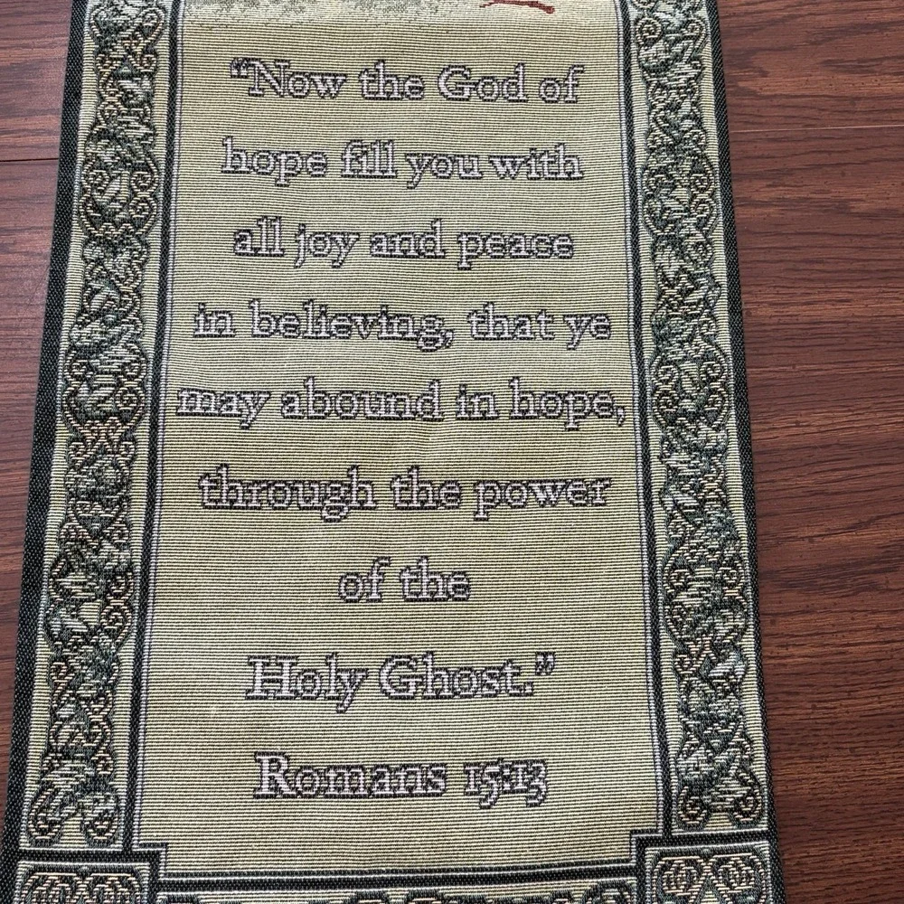 Thomas Kinkade Garden Of Hope Tapestry Wall Hinging Romans 15:13